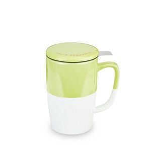 Pinky Up Delia 18oz Green "Hello Beautiful" Tea Mug & Infuser NWT